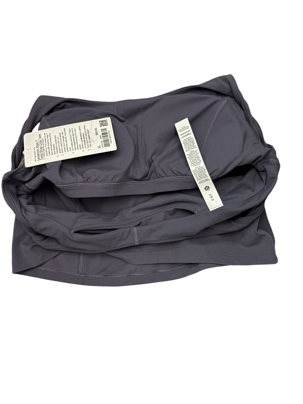 NWT Lululemon Align Twist Strap Cropped Tank Top Grape Mist XL 14 - Picture 7 of 9